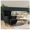 vidaXL Fauteuil noir velours