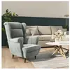 vidaXL Fauteuil gris clair velours