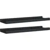 vidaXL Étagères à rebord pour cadre photo 2 pcs Noir 40x9x3 cm MDF