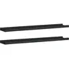 vidaXL Étagères à rebord pour cadre photo 2 pcs Noir 80x9x3 cm MDF