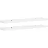 vidaXL Étagères à rebord pour cadre photo 2 pcs Blanc 80x9x3 cm MDF