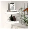 vidaXL Étagères d'angle flottantes 2 pcs blanc 25x25x3,8 cm MDF