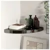 vidaXL Étagère d'angle flottante noir brillant 35x35x3,8 cm MDF
