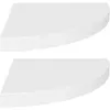 vidaXL Étagères d'angle flottantes 2 pcs blanc 35x35x3,8 cm MDF