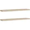 vidaXL Étagères murales flottantes 2 pcs Chêne 120x23,5x3,8 cm MDF