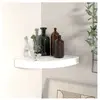 vidaXL Étagère d'angle flottante blanc brillant 25x25x3,8 cm MDF