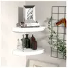vidaXL Étagères d'angle flottantes 2pcs blanc brillant 25x25x3,8cm MDF