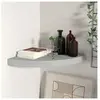 vidaXL Étagère d'angle flottante gris 35x35x3,8 cm MDF