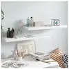 vidaXL Étagère murale flottante 2 pcs Blanc brillant 80x23,5x3,8cm MDF