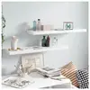 vidaXL Étagère murale flottante 2 pcs Blanc brillant 90x23,5x3,8cm MDF