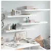 vidaXL Étagère murale flottante 4 pcs Blanc brillant 90x23,5x3,8cm MDF