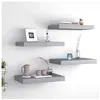 vidaXL Étagères murales flottantes 4 pcs Gris 40x23x3,8 cm MDF