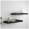 vidaXL Étagères murales flottantes 2 pcs noir 60x23,5x3,8 cm MDF