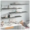 vidaXL Étagères murales flottantes 4 pcs gris brillant 120x23,5x3,8 cm