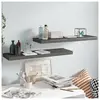 vidaXL Étagère murale flottante 2 pcs Gris brillant 80x23,5x3,8 cm MDF