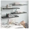 vidaXL Étagère murale flottante 4 pcs Gris brillant 80x23,5x3,8 cm MDF