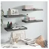 vidaXL Étagère murale flottante 4 pcs Gris brillant 50x23x3,8 cm MDF