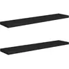 vidaXL Étagères murales flottantes 2 pcs noir 120x23,5x3,8 cm MDF