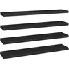 vidaXL Étagères murales flottantes 4 pcs noir 120x23,5x3,8 cm MDF