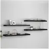 vidaXL Étagères murales flottantes 4 pcs noir 90x23,5x3,8 cm MDF