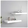 vidaXL Étagères murales flottantes 2 pcs blanc 50x23x3,8 cm MDF