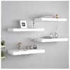 vidaXL Étagères murales flottantes 4 pcs Blanc 50x23x3,8 cm MDF