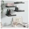 vidaXL Étagère murale flottante 4 pcs Gris brillant 23x23,5x3,8 cm MDF