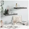 vidaXL Étagère murale flottante 2 pcs Gris brillant 40x23x3,8 cm MDF