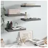 vidaXL Étagère murale flottante 4 pcs Gris brillant 40x23x3,8 cm MDF
