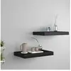 vidaXL Étagères murales flottantes 2 pcs noir 40x23x3,8 cm MDF