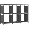vidaXL Étagère d'affichage 6 cubes Gris 103x30x72,5 cm Tissu