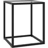 vidaXL Table basse Noir avec verre trempé 40x40x50 cm
