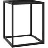 vidaXL Table basse Noir avec verre noir 40x40x50 cm