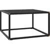 vidaXL Table basse Noir avec verre noir 60x60x35 cm