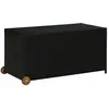 vidaXL Boîte de rangement de jardin noir 120x65x61 cm résine tressée