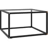 vidaXL Table basse Noir avec verre trempé 60x60x35 cm