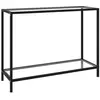 vidaXL Table console Transparent 100x35x75 cm Verre trempé