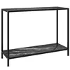vidaXL Table console Noir 100x35x75 cm Verre trempé