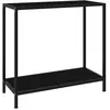 vidaXL Table console Noir 80x35x75 cm Verre trempé