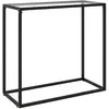 vidaXL Table console Transparent 80x35x75 cm Verre trempé