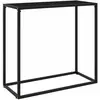 vidaXL Table console Noir 80x35x75 cm Verre trempé