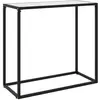 vidaXL Table console Blanc 80x35x75 cm Verre trempé