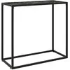 vidaXL Table console Noir 80x35x75 cm Verre trempé