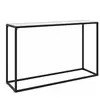 vidaXL Table console Blanc 120x35x75 cm Verre trempé