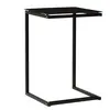vidaXL Table d'appoint Noir 40x40x60 cm Verre trempé
