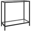 vidaXL Table console Transparent 80x35x75 cm Verre trempé
