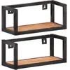 vidaXL Étagères murales 2 pcs 40 cm Bois d'acacia massif