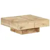 vidaXL Table basse 80x80x28 cm Bois de manguier massif