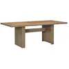 vidaXL Table à manger de jardin Marron 200x100x74 cm Résine tressée