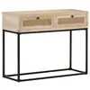 vidaXL Table console 100x35x76 cm Bois de manguier et canne naturelle
